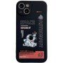 Кейс от мека пластмаса астронавт за iPhone 12 Pro Max - черен