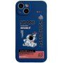 Кейс от мека пластмаса астронавт за iPhone 12 Pro Max - син