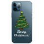 Прозрачен кейс от мека пластмаса за iPhone 13 Pro Max - коледно дръвче