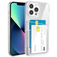 Прозрачен кейс с джоб за карти за iPhone 11 Pro - прозрачен