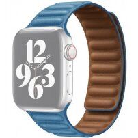 Каишка с милански дизайн за Apple Watch Ultra 49mm / 46mm / 45mm / 44mm / 42mm - небесно син