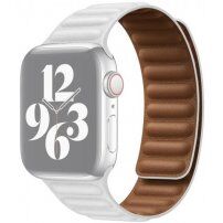 Каишка с милански дизайн за Apple Watch Ultra 49mm / 46mm / 45mm / 44mm / 42mm - бял