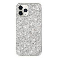 Защитен кейс с пайети за iPhone 12 mini - сребърен