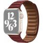 Каишка с милански дизайн за Apple Watch Ultra 49mm / 46mm / 45mm / 44mm / 42mm - винено червен