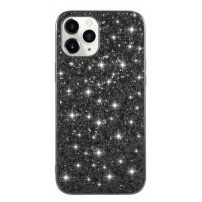 Защитен кейс с пайети за iPhone 12 mini - черен