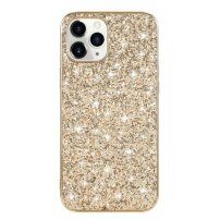 Защитен кейс с пайети за iPhone 12 Pro Max - златен