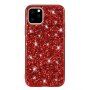 Защитен кейс с пайети за iPhone 11 Pro Max - червен