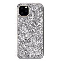 Защитен кейс с пайети за iPhone 11 Pro - сребърен