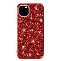 Защитен кейс с пайети за iPhone 11 - червен