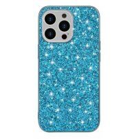 Защитен кейс с пайети за iPhone 13 mini - син