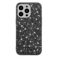 Защитен кейс с пайети за iPhone 13 Pro Max - черен