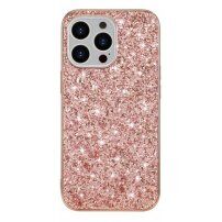 Защитен кейс с пайети за iPhone 13 Pro - розово златен