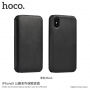 HOCO луксозен слип калъф от изкуствена кожа за Apple iPhone XS / iPhone X - червено