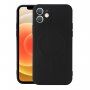 Силиконов кейс с магнитен кръг за iPhone 12 mini - черен