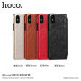 HOCO флип калъф за Apple iPhone XS / iPhone X - златно