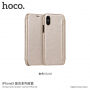 HOCO флип калъф за Apple iPhone XS / iPhone X - златно