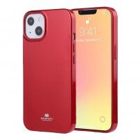 Goospery лъскав кейс от мека пластмаса за iPhone 13 - червен