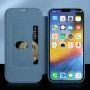 Калъф тип портмоне от силикон и PU кожа за iPhone 13 - червено