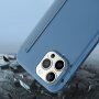 Калъф тип портмоне от силикон и PU кожа за iPhone 13 mini - черно