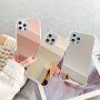Кейс с огледална повърхност за iPhone 13 mini - розово златен