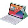Калъф с клавиатура с кръгли клавиши и място за Apple Pencil за iPad mini 6 / mini 7 - цвят мента