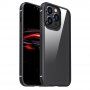 Удароустойчив прозрачен кейс с въглеродна текстура за iPhone 13 Pro Max - черен