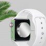 Защитен калъф със закалено стъкло за Apple Watch 45mm - бяло