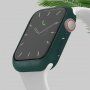 Защитен калъф със закалено стъкло за Apple Watch 45mm - бяло