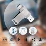 Флашка 3в1 с конектор USB 3.0 / lightning / USB-C - 16GB - черен