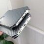 Защитен кейс с текстура на въглеродни влакна за iPhone 12 Pro Max - сиво-черен