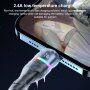 Usams светещ сплетен кабел за зареждане и пренос на данни с USB / Lightning за iPhone / iPad - 1,2m - златен