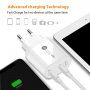 Адаптер за бързо зареждане 40W с дуален порт PD USB-C / QC USB-C за iPhone / iPad - черен