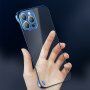 Защитен матов прозрачен кейс за iPhone 12 mini - сребърен