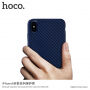 HOCO кейс с въглеродна текстура за Apple iPhone XS / iPhone X - черен