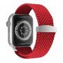 Найлонова плетена каишка с подвижна катарама за Apple Watch Ultra 49mm / 46mm / 45mm / 44mm / 42mm - червен