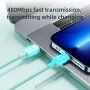 JOYROOM кабел с оплетка за зареждане и пренос на данни PD 20W USB-C / Lightning за iPhone / iPad / iPod / AirPods - 2 m - черен