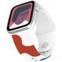 Силиконова каишка с абстрактен мотив за Apple Watch 42mm / 41mm / 40mm / 38mm - червено-синя