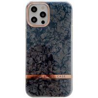 Защитен кейс с текстура на черупка за iPhone 13 Pro - черен