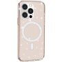 Прозрачен кейс с MagSafe с пайети за iPhone 13 Pro Max - златен