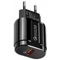 Високоскоростен адаптер 18W QC 3.0 за безжични стойки за зареждане - черен