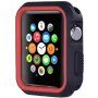 Защитен силиконов калъф за Apple Watch 42mm - черен - червено