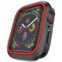 Силиконов калъф за Apple Watch 40mm - черна - червена