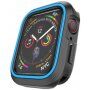 Силиконов калъф за Apple Watch 40mm - черна - синя