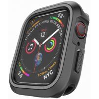Силиконов калъф за Apple Watch 40mm - черна - сива