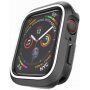 Силиконов калъф за Apple Watch 40mm - черна - бяла
