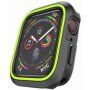 Силиконов калъф за Apple Watch 40mm - черна - зелена