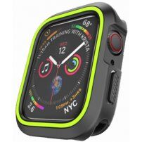 Силиконов калъф за Apple Watch 40mm - черна - зелена