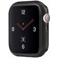 Uniq Glase Slim калъф от мека пластмаса за Apple Watch 44mm - матово черен