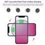 Безжично зарядно Qi с LED осветление за iPhone - сребърно