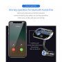 Bluetooth FM предавател за кола с два USB порта за зареждане и цветна подсветка - черен
